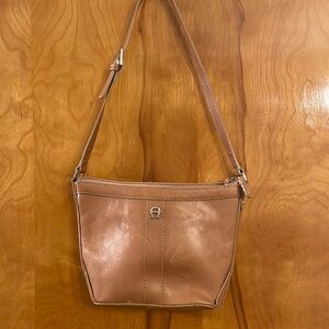 Etienne Aigner Brown Leather Purse, Shoulder Bag.